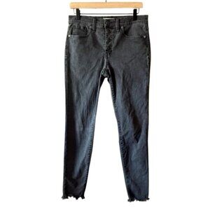 Women's 29 Madewell 9” Mid Rise Skinny Denim Jeans Button Fly